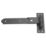Smith & Locke Black Powder-Coated Straight Gate Hinge Hook & Band 134mm x 260mm x 45.5mm
