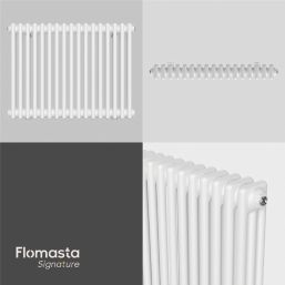 Flomasta 600mm x 785mm 3376BTU White Horizontal 3 Column Radiator