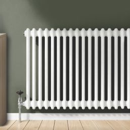 Flomasta 600mm x 785mm 3376BTU White Horizontal 3 Column Radiator