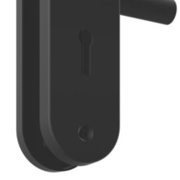 Cooke & Lewis Asker Lever on Backplate Lockable Handle Pair Matt Black
