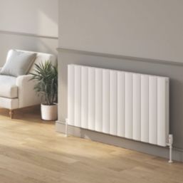 Reina Loco Double 600mm x 850mm 3161BTU White Horizontal Designer Radiator
