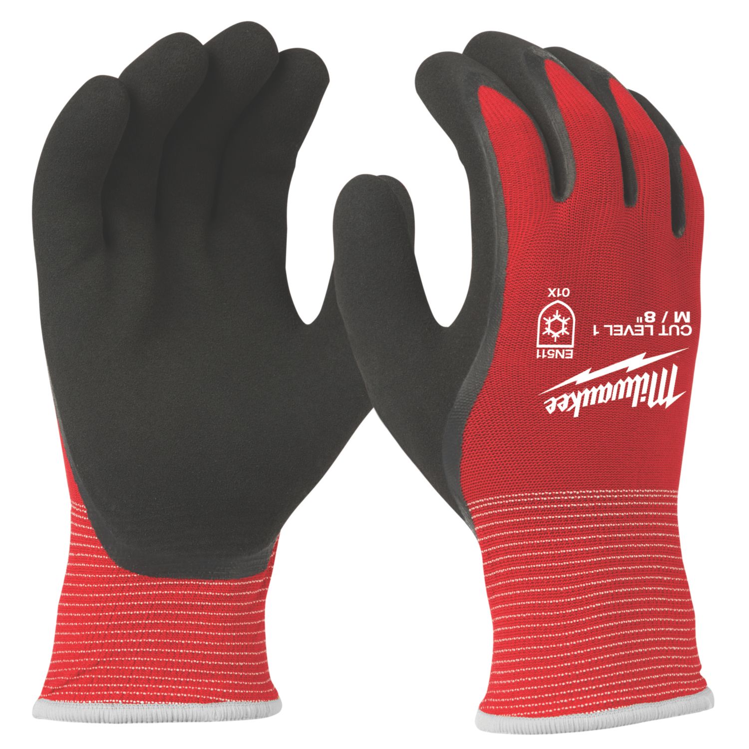 Milwaukee Winter Cut Level 1 Gloves Red/Black Medium (770GC)