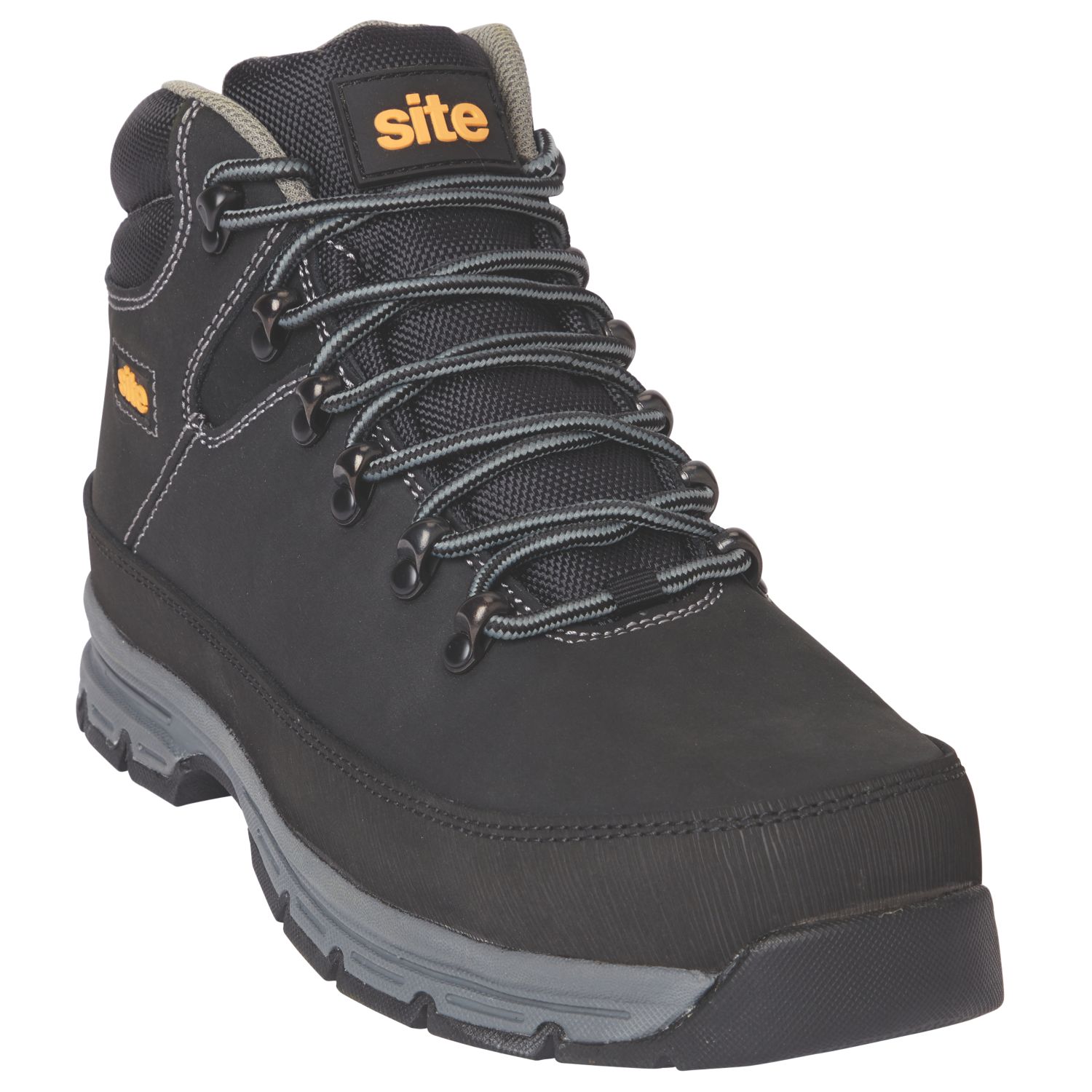 Site Bronzite Size 10 Black Steel Toe Cap Safety Boots (770KY)