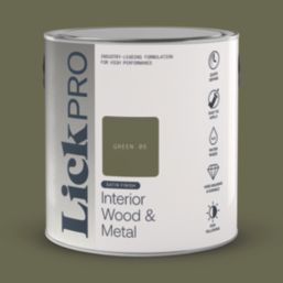 LickPro 2.5Ltr Green 05 Satin Water-Based Trim Paint