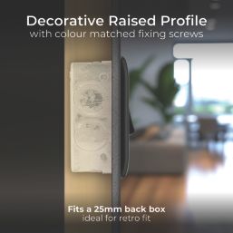 British General Nexus Metal 20A 16AX 4-Gang 2-Way Light Switch  Matt Black