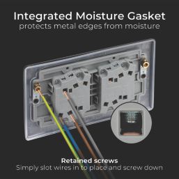 British General Nexus Metal 20A 16AX 4-Gang 2-Way Light Switch  Matt Black