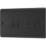 British General Nexus Metal 20A 16AX 4-Gang 2-Way Light Switch  Matt Black