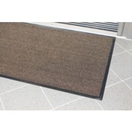 COBA Vyna-Plush Entrance Mat Black/Brown 1.2m x 0.9m x 7mm