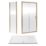 ETAL  Framed Rectangular Sliding Door Shower Enclosure & Tray  Brushed Brass 1390mm x 890mm x 1940mm