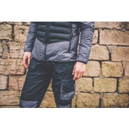 JCB Trade Plus Rip-Stop Work Trousers Black/Grey 40" W 32" L