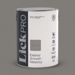 LickPro 5Ltr Smooth Grey 09 Masonry Paint