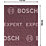 Bosch Expert N880 180-Grit General Sheet Metal Fleece Pads 140mm x 115mm Red 2 Pack