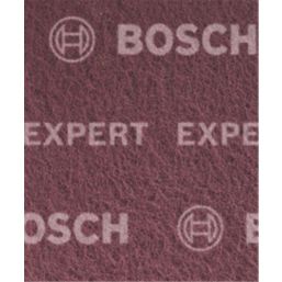 Bosch Expert N880 180-Grit Metal Fleece Pads 140mm x 115mm Red 2 Pack