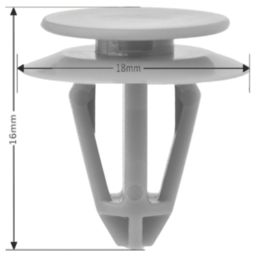 Pearl Consumables  Interior Trim Panel Retaining Clips White 5 Pack