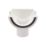 FloPlast  uPVC Round Stop End Outlet White 112mm x 68mm