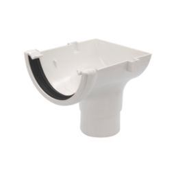 FloPlast  uPVC Round Stop End Outlet White 112mm x 68mm