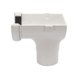 FloPlast  uPVC Round Stop End Outlet White 112mm x 68mm