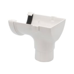 FloPlast  uPVC Round Stop End Outlet White 112mm x 68mm