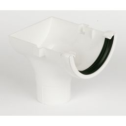 FloPlast  uPVC Round Stop End Outlet White 112mm x 68mm