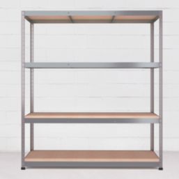 RB Boss  4-Tier Galvanised Steel Shelving 1600mm x 600mm x 1800mm