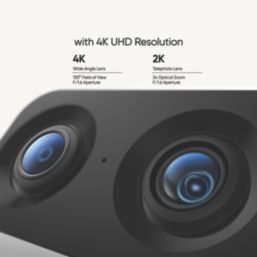 Eufy  S350 Mains-Powered White Wired 4K Indoor Round Security Camera