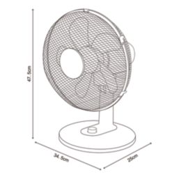 Blyss  11" Desk Fan 220-240V