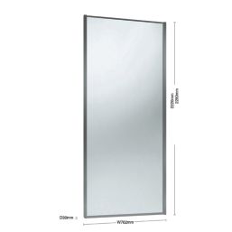 Spacepro Classic 3-Door Sliding Wardrobe Door Kit Graphite Frame Mirror Panel 2216mm x 2260mm
