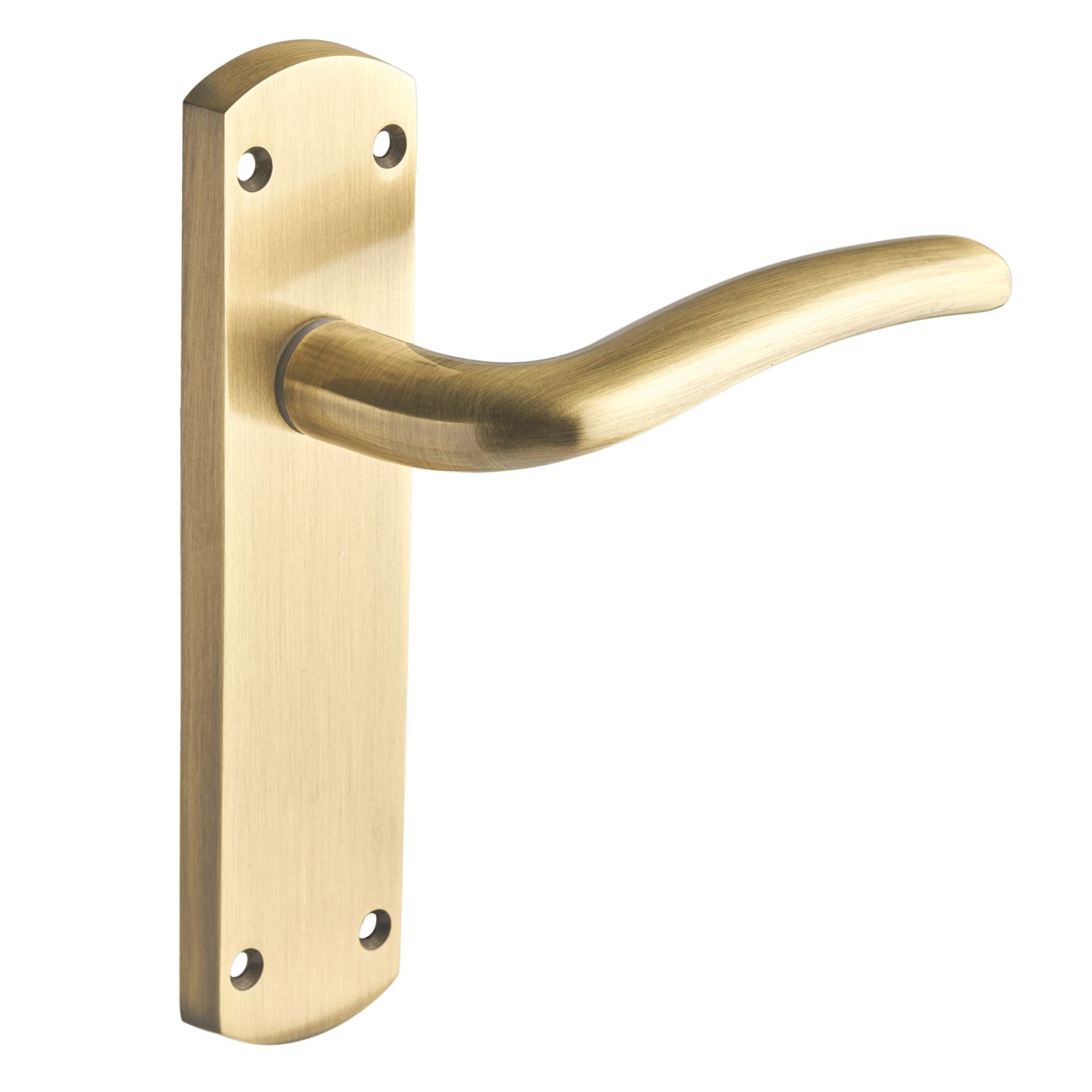 Designer Levers Goodrich Fire Rated Latch Lever Door Handle Pair Antique Brass (771KK)
