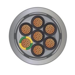 Time 7-Core CY Grey 0.75mm²  Screened Control Cable 1m Coil