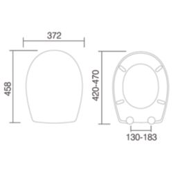 Falcon  Toilet Seat Thermoset Plastic White