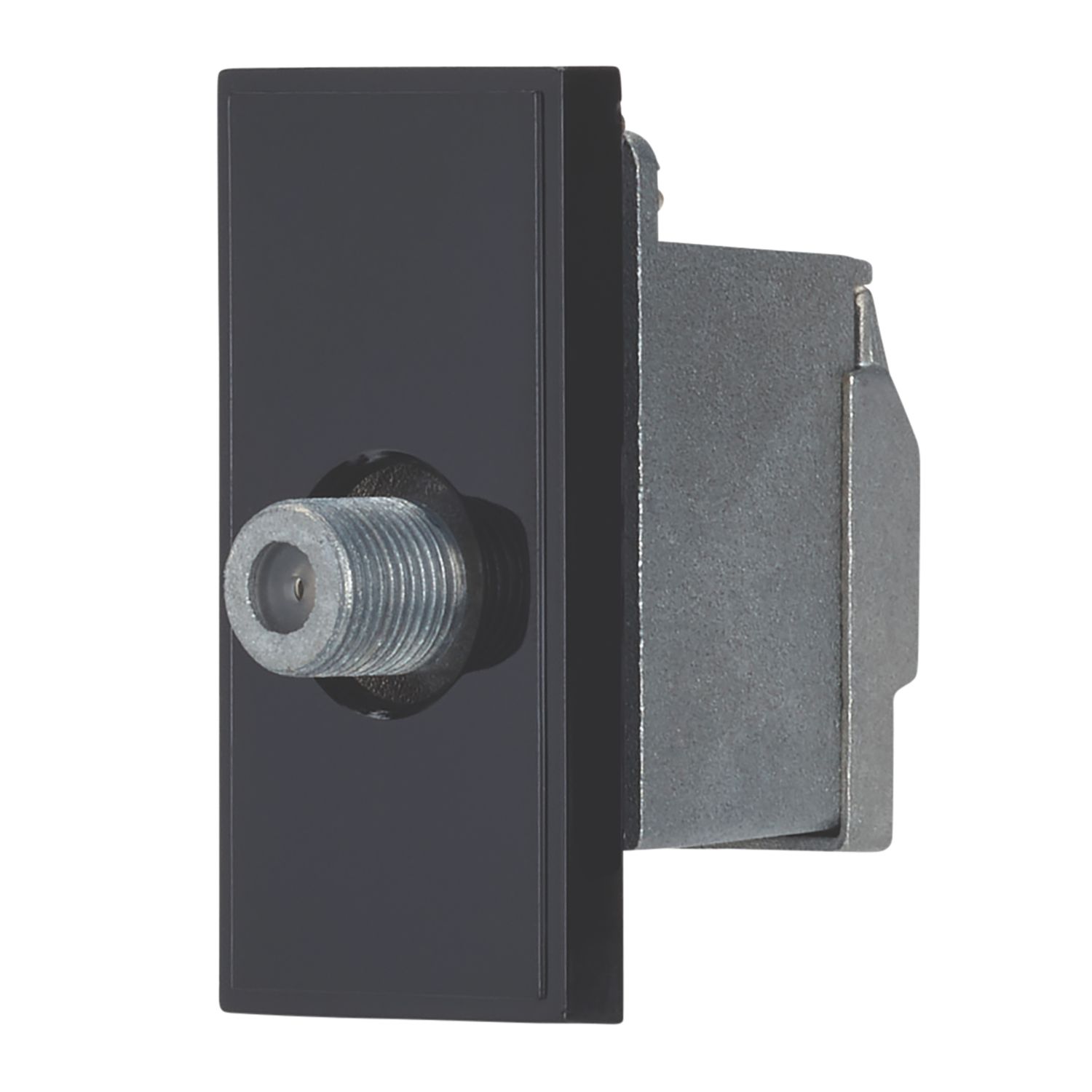 Contactum Media Modular F-Type Satellite Socket Black (771RR)