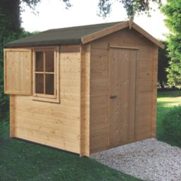 Shire Camelot 7' x 9' (Nominal) Apex Timber Log Cabin
