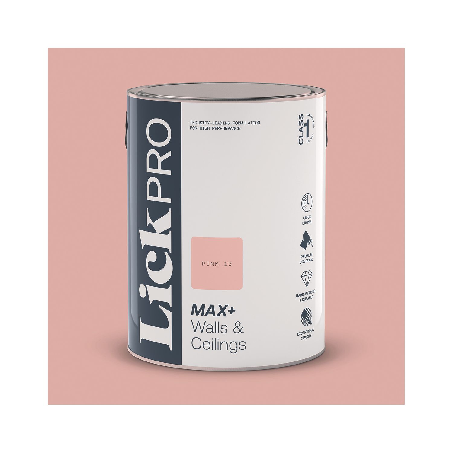 LickPro Max+ 5Ltr Pink 13 Matt Emulsion Paint (771TM)