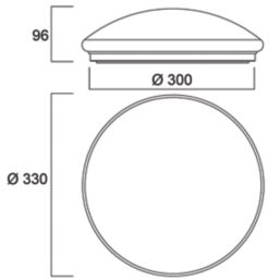 Sylvania Sylcircle LED Ceiling / Wall Light with Microwave Occupancy Sensor White 18W 1550lm
