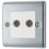 British General Nexus Metal 2-Gang Duplex TV Socket Polished Chrome