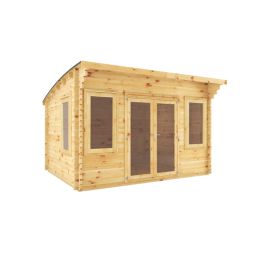 Mercia Helios Curved Roof 12' 6" x 9' (Nominal) Arched Timber Log Cabin