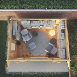 Mercia Helios Curved Roof 12' 6" x 9' (Nominal) Arched Timber Log Cabin