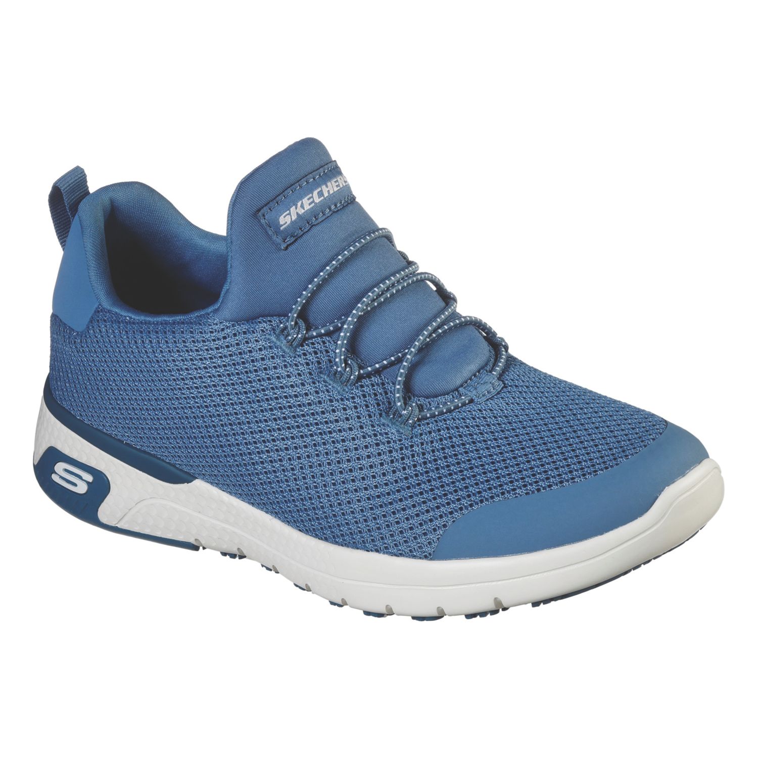 Skechers Marsing - Waiola SR Size 5 Womens Blue Slip-On Occupational Trainers (771YP)