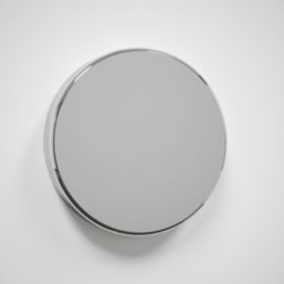 Splashback  Clear with Polished Chrome Caps Kitchen Splashback 900mm x 700mm x 6mm