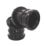 FloPlast  Push-Fit 0-90° Double Socket Adjustable Bend Black 110mm