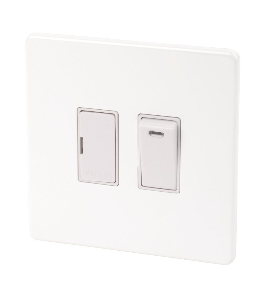 Varilight  13AX Switched Fused Spur with Neon Gloss White with White Inserts
