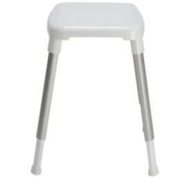 Croydex Freestanding Adjustable Shower Stool White Screwfix