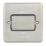 Hager Sollysta WRPS3PIBSB 10A 1-Gang 3-Pole Isolator Switch Brushed Steel with LED with Black Inserts