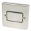 Hager Sollysta WRPS3PIBSB 10A 1-Gang 3-Pole Isolator Switch Brushed Steel with LED with Black Inserts