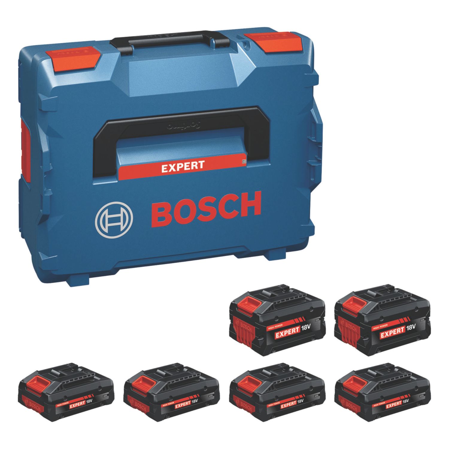Bosch Expert 1600A0373G 18V 4.0 & 8.0Ah Li-Ion AMPShare Battery 6 Piece Set (772AW)