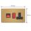 Varilight  45A 2-Gang 2-Pole Cooker Switch & 13A DP Switched Socket Brushed Brass  with Black Inserts