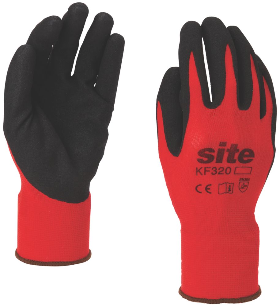 Pink Working Gloves with PU Coating - 3 Pairs of Safety Work Gloves - for Construction, Warehouse, Carpenter, Electric Work
