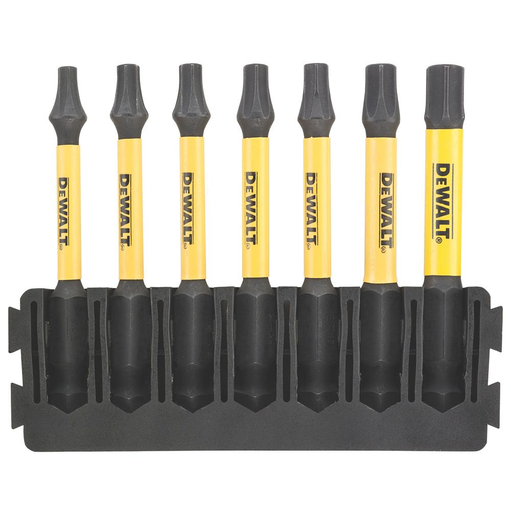 DeWalt Flextorq 6.35mm Hex Shank TX Screwdriver Bits 7 Pieces