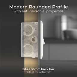 British General 800 Series 13A Switched Fused Spur with LED White