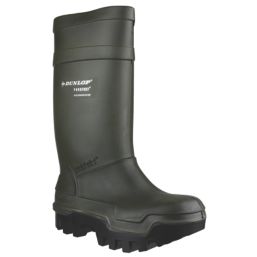 Dunlop Purofort Thermo+ Size 11  Green Steel Toe Cap Safety Wellies